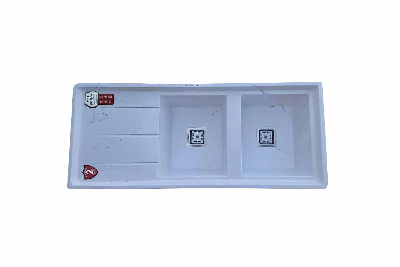 سینک ظرفشویی گرانیتی روکار دو لگنه مدل H1001