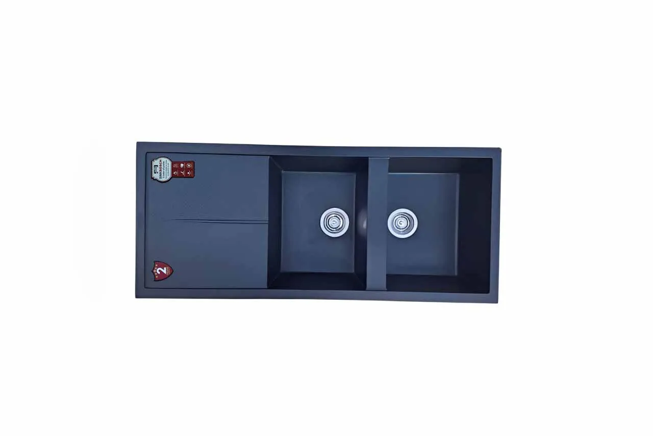 سینک ظرفشویی گرانیتی توکار دو لگنه مدل H1002