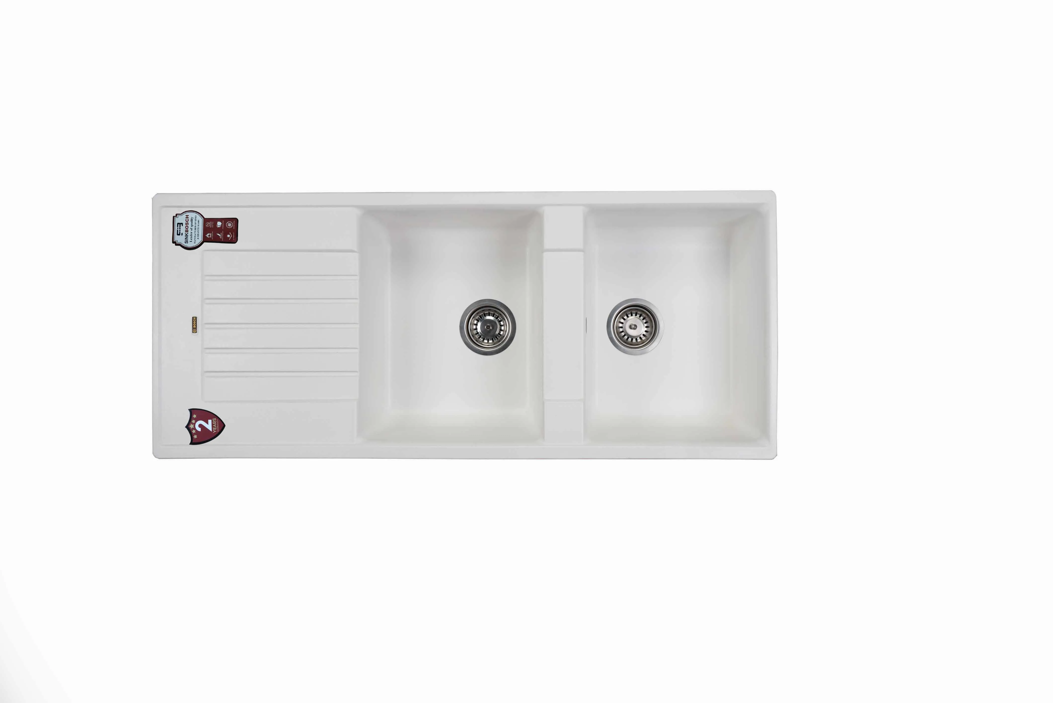 سینک ظرفشویی گرانیتی توکار دو لگنه مدل H1007 بوش - نمای اصلی