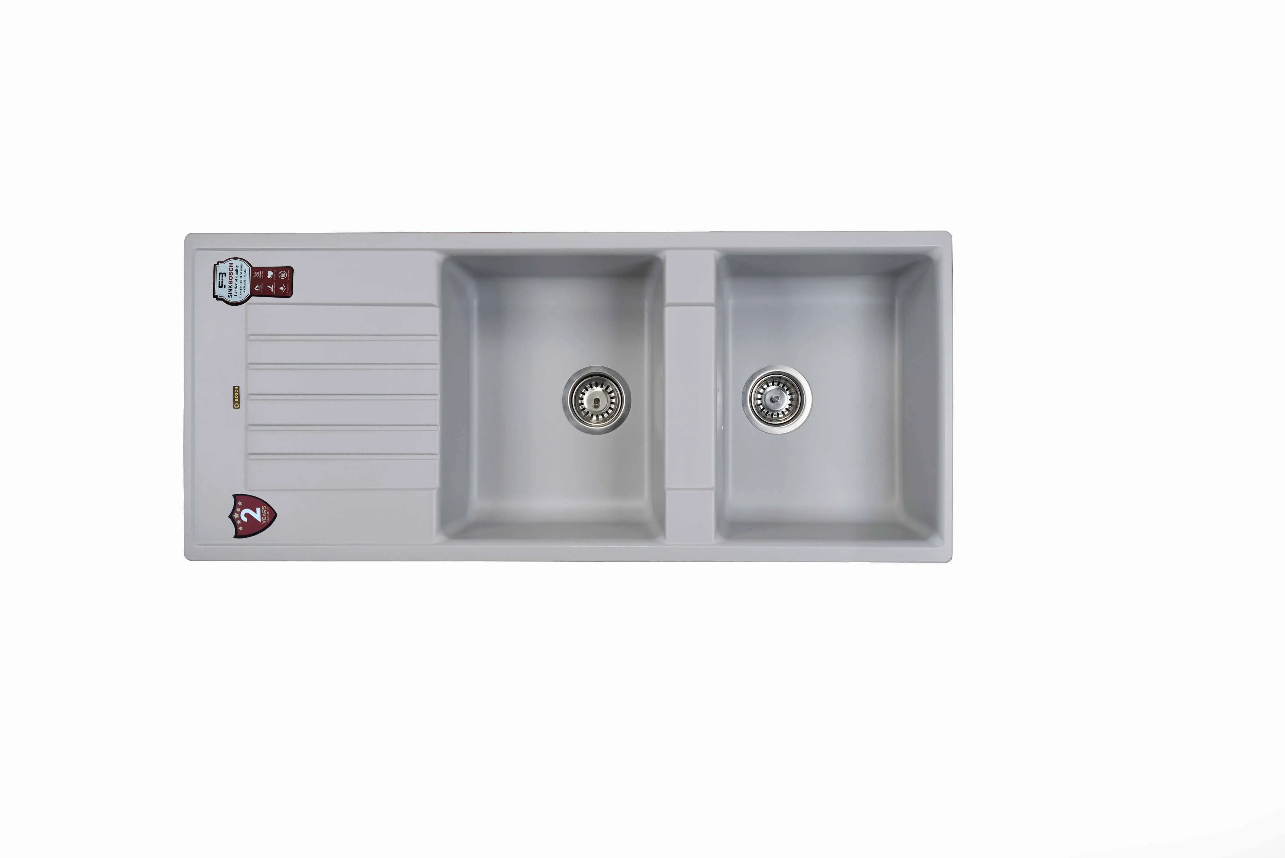 سینک ظرفشویی دو لگنه H1007 بوش - نمای نزدیک